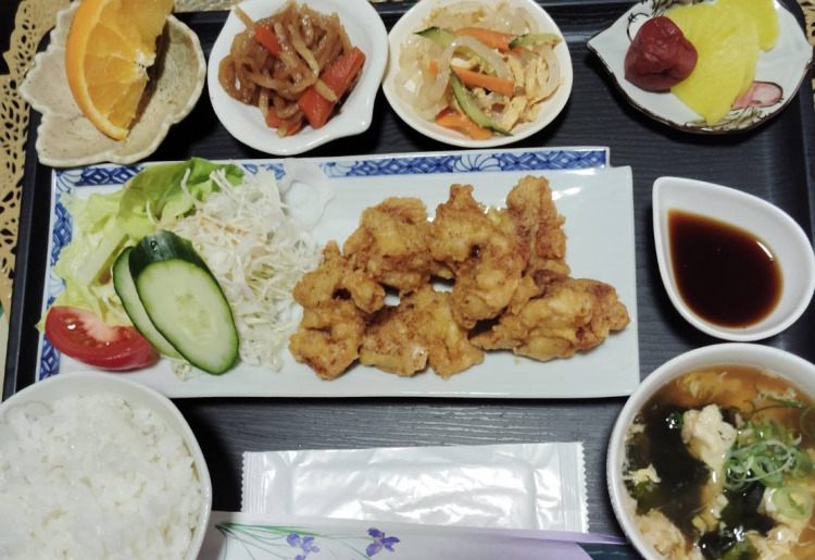 鶏天定食