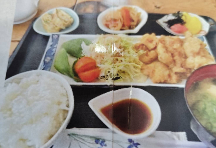 鶏天定食