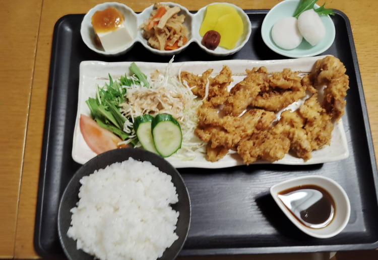 鶏天定食